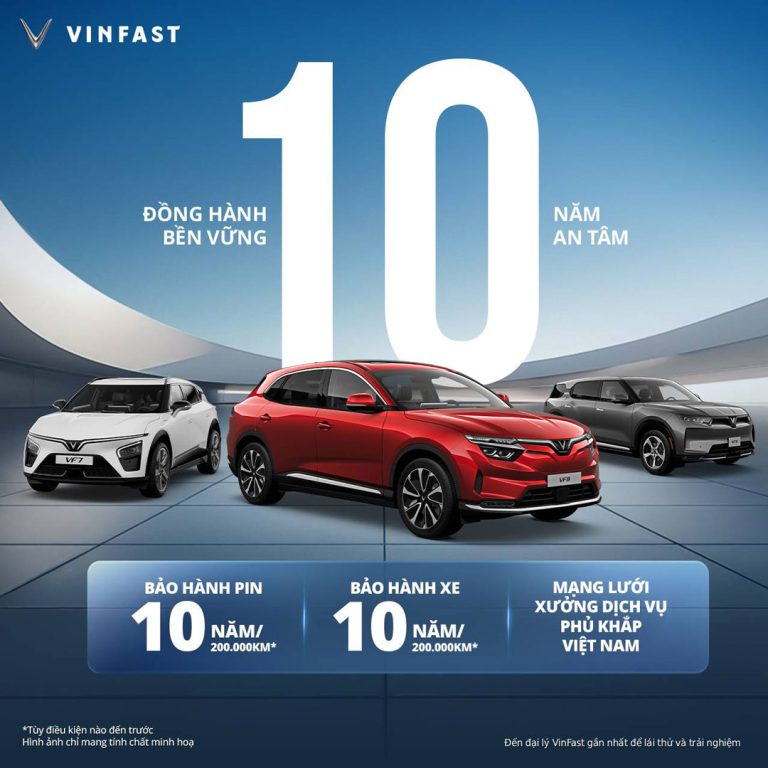 VinFast — Đồng hành bền vững, 10 năm an tâm